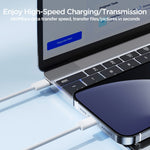 JOYROOM S-A45 كابل شحن سريع بقوة 30 واط USB-C / Type-C إلى 8 دبابيس، الطول: 1 متر، Type-C إلى 8 دبابيس