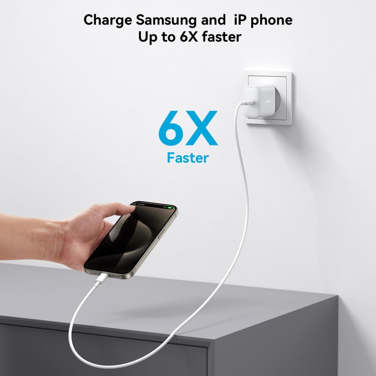 شاحن سريع JOYROOM JR-TCF24 بقوة 30 واط USB-C / Type-C مع مجموعة كابلات، قابس الاتحاد الأوروبي