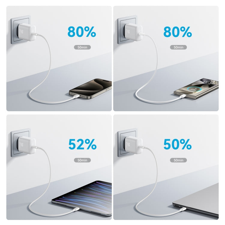 شاحن سريع JOYROOM JR-TCF24 بقوة 30 واط USB-C / Type-C مع مجموعة كابلات، قابس الاتحاد الأوروبي