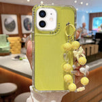 غطاء هاتف كامل من TPU + PC مع ترتر لامع وسوار، لهواتف iPhone 14 Pro، iPhone 14 Pro Max، iPhone 6 / 7 / 8 / SE 2020، iPhone 13 Pro Max، iPhone 13 Pro، iPhone 13، iPhone 12 / 12 Pro، iPhone 12 Pro Max