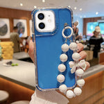 غطاء هاتف كامل من TPU + PC مع ترتر لامع وسوار، لهواتف iPhone 14 Pro، iPhone 14 Pro Max، iPhone 6 / 7 / 8 / SE 2020، iPhone 13 Pro Max، iPhone 13 Pro، iPhone 13، iPhone 12 / 12 Pro، iPhone 12 Pro Max
