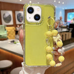 غطاء هاتف كامل من TPU + PC مع ترتر لامع وسوار، لهواتف iPhone 14 Pro، iPhone 14 Pro Max، iPhone 6 / 7 / 8 / SE 2020، iPhone 13 Pro Max، iPhone 13 Pro، iPhone 13، iPhone 12 / 12 Pro، iPhone 12 Pro Max