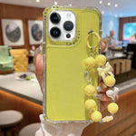 غطاء هاتف كامل من TPU + PC مع ترتر لامع وسوار، لهواتف iPhone 14 Pro، iPhone 14 Pro Max، iPhone 6 / 7 / 8 / SE 2020، iPhone 13 Pro Max، iPhone 13 Pro، iPhone 13، iPhone 12 / 12 Pro، iPhone 12 Pro Max