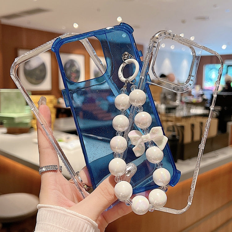 غطاء هاتف كامل من TPU + PC مع ترتر لامع وسوار، لهواتف iPhone 14 Pro، iPhone 14 Pro Max، iPhone 6 / 7 / 8 / SE 2020، iPhone 13 Pro Max، iPhone 13 Pro، iPhone 13، iPhone 12 / 12 Pro، iPhone 12 Pro Max