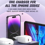 شاحن سريع LDNIO A1206C PD27W USB-C / Type-C مع كابل 8 بن بطول 1 متر، قابس الاتحاد الأوروبي