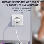 شاحن سريع LDNIO A1206C PD27W USB-C / Type-C مع كابل 8 بن بطول 1 متر، قابس الاتحاد الأوروبي