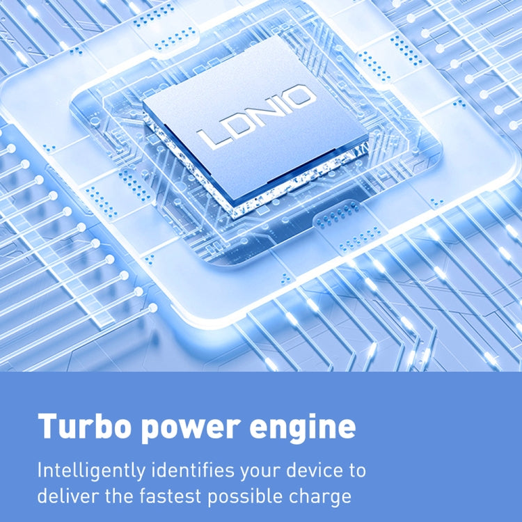 شاحن LDNIO Q334 بقوة 32 واط بمنفذ Type-C + منفذي USB مع كابل بيانات Micro USB بطول 1 متر، قابس الاتحاد الأوروبي