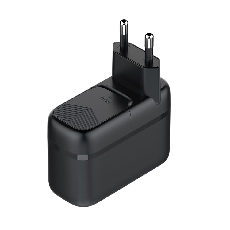 شاحن LDNIO Q366 بقوة 65 واط USB + منفذي Type-C مع كابل USB-C / Type-C إلى USB-C / Type-C بطول 1 متر، قابس الاتحاد الأوروبي، قابس المملكة المتحدة، قابس الولايات المتحدة