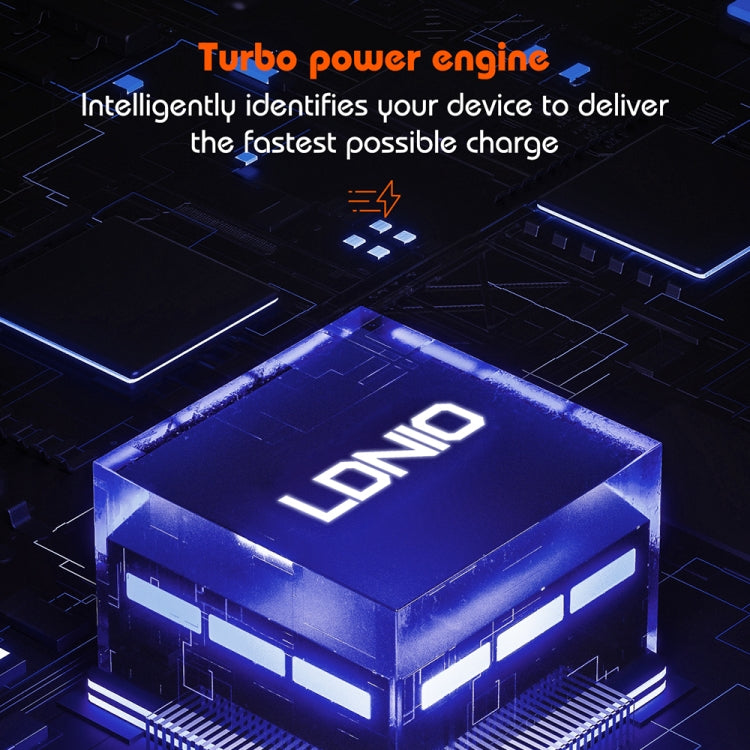 شاحن LDNIO Q366 بقوة 65 واط USB + منفذي Type-C مع كابل USB-C / Type-C إلى USB-C / Type-C بطول 1 متر، قابس الاتحاد الأوروبي، قابس المملكة المتحدة، قابس الولايات المتحدة