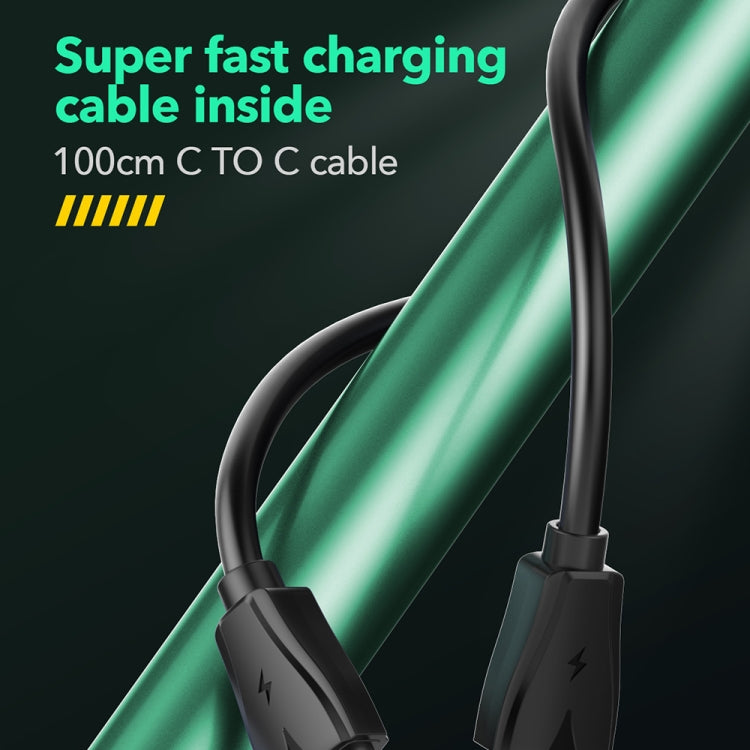 شاحن LDNIO Q367 بقوة 65 واط GaN بثلاثة منافذ USB-C / Type-C مع كابل USB-C / Type-C إلى USB-C / Type-C بطول 1 متر، قابس الاتحاد الأوروبي، قابس المملكة المتحدة، قابس الولايات المتحدة