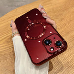 غطاء هاتف مطلي بالكهرباء مع MagSafe، لهواتف iPhone 11 و iPhone 11 Pro