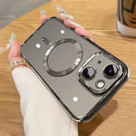غطاء هاتف مطلي بالكهرباء مع MagSafe، لهواتف iPhone 11 و iPhone 11 Pro