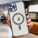 غطاء هاتف مطلي بالكهرباء مع MagSafe، لهواتف iPhone 15، iPhone 14 Plus، iPhone 14، iPhone 14 Pro، iPhone 14 Pro Max، iPhone 13 Pro Max