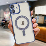 غطاء هاتف ماجسيف مطلي بالكهرباء، لهواتف iPhone 16 Pro، iPhone 16 Plus، iPhone 16، iPhone 15 Pro Max، iPhone 15 Pro، iPhone 15 Plus