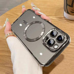 غطاء هاتف ماجسيف مطلي بالكهرباء، لهواتف iPhone 16 Pro، iPhone 16 Plus، iPhone 16، iPhone 15 Pro Max، iPhone 15 Pro، iPhone 15 Plus
