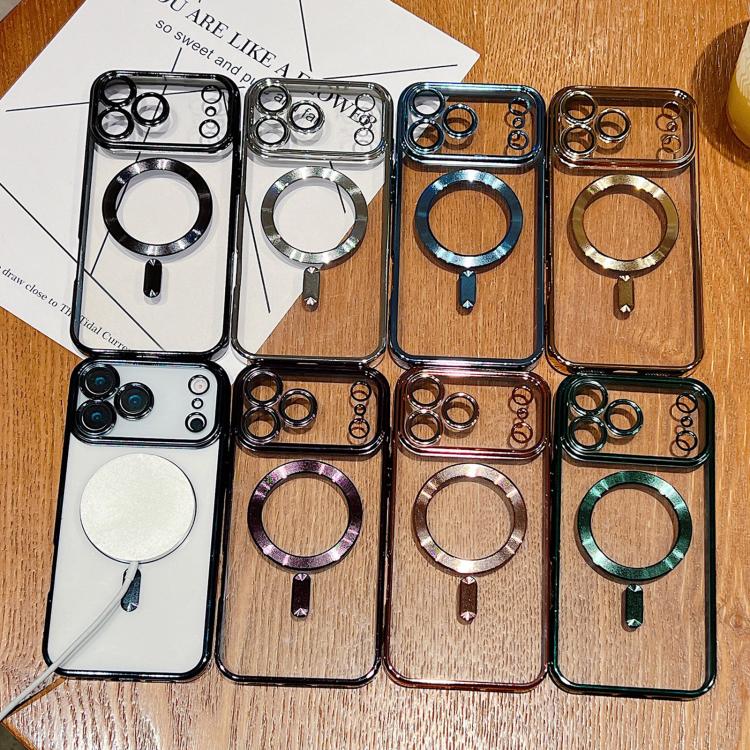 غطاء هاتف ماجسيف مطلي بالكهرباء، لهواتف iPhone 16 Pro، iPhone 16 Plus، iPhone 16، iPhone 15 Pro Max، iPhone 15 Pro، iPhone 15 Plus