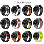 سوار ساعة سيليكون بمشبك عكسي مخطط بلونين، لساعات Samsung Galaxy Watch 7 / 6