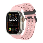 سوار ساعة سيليكون بثقوب مزدوجة الصف من أوشن، لسلسلة Apple Watch Ultra مقاس 49مم، لسلسلة Apple Watch 8 مقاس 45مم، لسلسلة Apple Watch SE 2022 مقاس 44مم