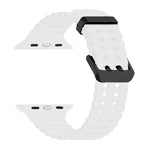 سوار ساعة سيليكون بثقوب مزدوجة الصف من أوشن، لسلسلة Apple Watch 7 مقاس 45مم، لسلسلة Apple Watch SE مقاس 44مم، لسلسلة Apple Watch 6 مقاس 44مم