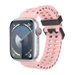سوار ساعة سيليكون بثقوب مزدوجة الصف من أوشن، لسلسلة Apple Watch 7 مقاس 45مم، لسلسلة Apple Watch SE مقاس 44مم، لسلسلة Apple Watch 6 مقاس 44مم