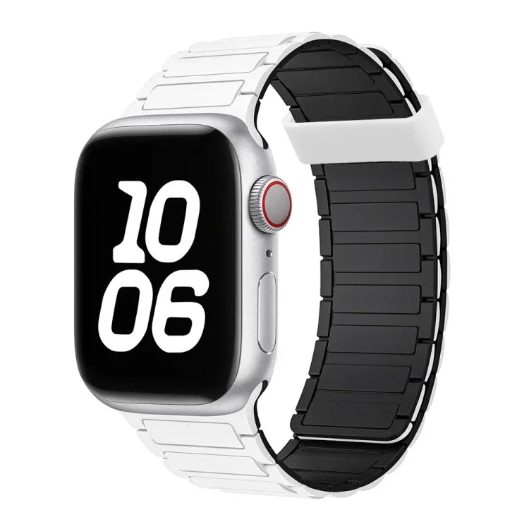 سوار ساعة سيليكون بحلقات مغناطيسية ثلاثية الحبات، لسلسلة Apple Watch 5 مقاس 44مم