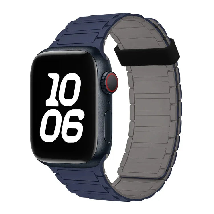 سوار ساعة سيليكون بحلقات مغناطيسية ثلاثية الحبات، لسلسلة Apple Watch 5 مقاس 44مم