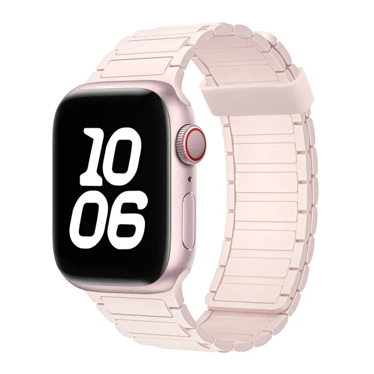 سوار ساعة سيليكون بحلقات مغناطيسية ثلاثية الحبات، لسلسلة Apple Watch 5 مقاس 44مم