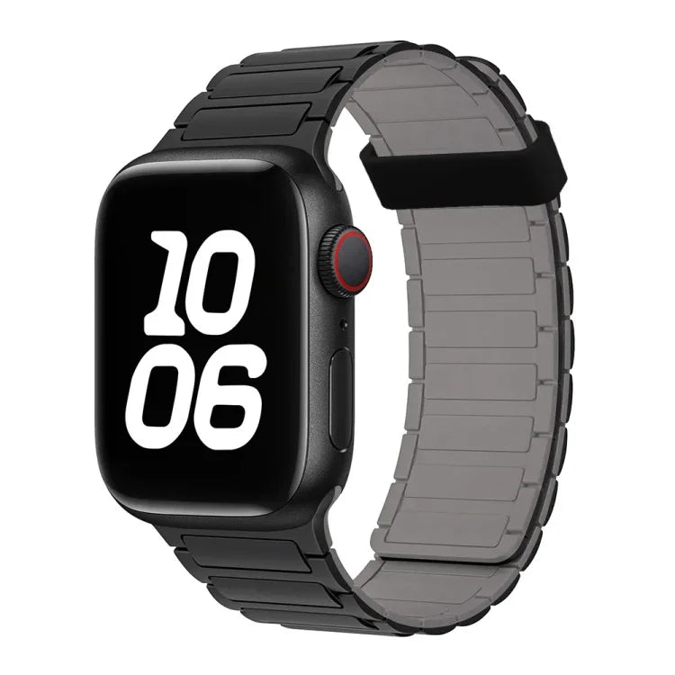 سوار ساعة سيليكون بحلقات مغناطيسية ثلاثية الحبات، لسلسلة Apple Watch 5 مقاس 44مم
