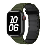 سوار ساعة سيليكون بحلقات مغناطيسية ثلاثية الحبات، لسلسلة Apple Watch 5 مقاس 44مم