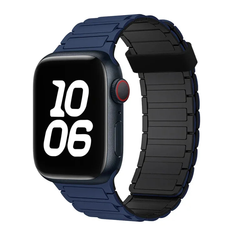 سوار ساعة سيليكون بحلقات مغناطيسية ثلاثية الحبات، لسلسلة Apple Watch 5 مقاس 44مم