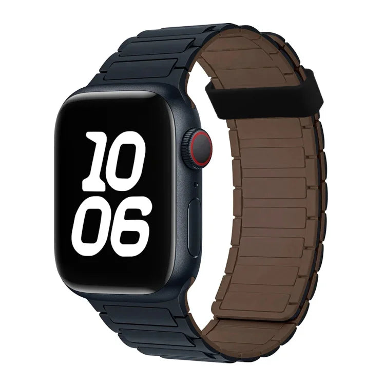 سوار ساعة سيليكون بحلقات مغناطيسية ثلاثية الحبات، لسلسلة Apple Watch 5 مقاس 44مم
