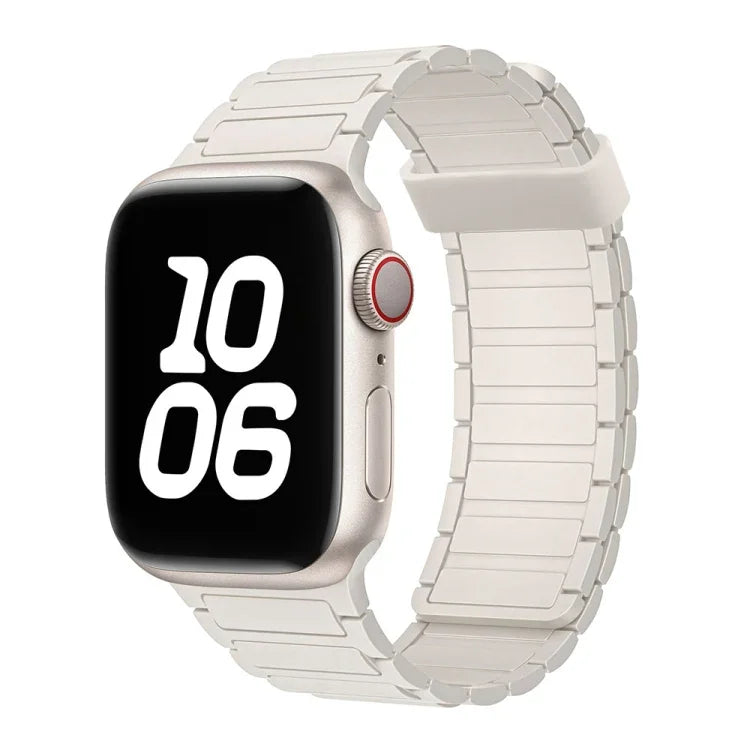 سوار ساعة سيليكون بحلقات مغناطيسية ثلاثية الحبات، لسلسلة Apple Watch 5 مقاس 44مم
