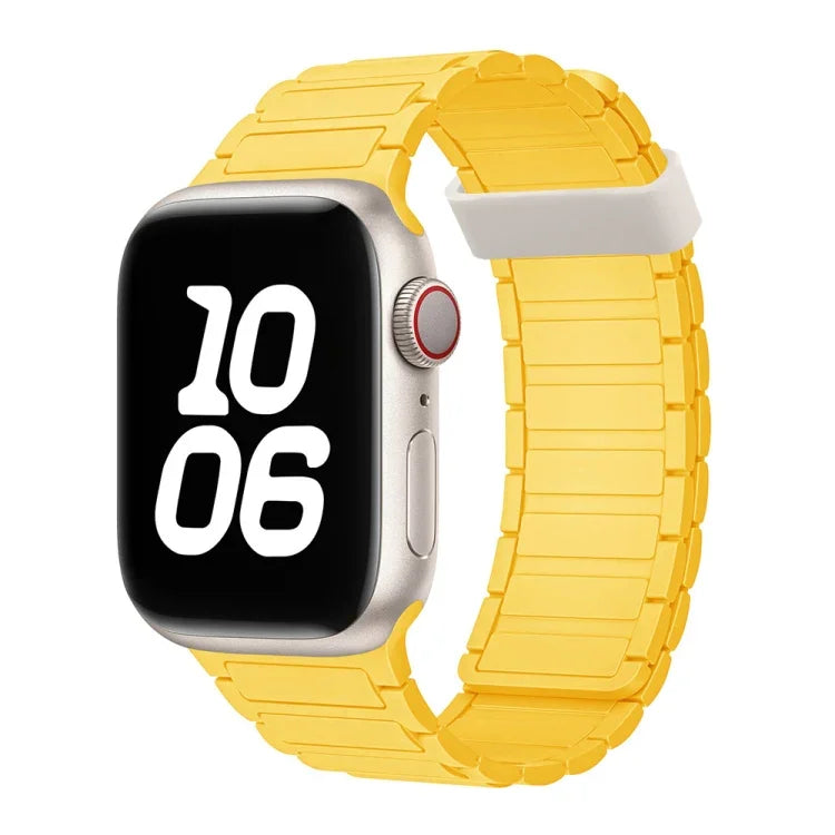 سوار ساعة سيليكون بحلقات مغناطيسية ثلاثية الحبات، لسلسلة Apple Watch 5 مقاس 44مم