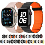 سوار ساعة سيليكون بحلقات مغناطيسية ثلاثية الحبات، لسلسلة Apple Watch 5 مقاس 44مم