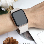 سوار ساعة سيليكون بحلقات مغناطيسية ثلاثية الحبات، لسلسلة Apple Watch 5 مقاس 44مم