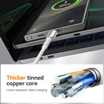 JOYROOM S-A51 سلسلة Cutting-Edge، كابل شحن سريع 3A، الطول: 1.2 متر، كابل USB-A إلى Type-C، كابل USB-A إلى 8 دبابيس، كابل Type-C إلى Type-C، كابل Type-C إلى 8 دبابيس