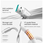JOYROOM S-A51 سلسلة Cutting-Edge، كابل شحن سريع 3A، الطول: 1.2 متر، كابل USB-A إلى Type-C، كابل USB-A إلى 8 دبابيس، كابل Type-C إلى Type-C، كابل Type-C إلى 8 دبابيس