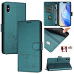 غطاء هاتف جلدي بنقشة ابتسامة مع حماية RFID، لأجهزة iPhone 11 Pro Max، iPhone 11، iPhone 11 Pro، iPod Touch 7 / 6 / 5، iPhone X / XS، iPhone XR، iPhone XS Max، iPhone 8 Plus / 7 Plus