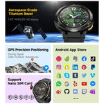 ساعة ذكية LEMFO Z1 بشاشة AMOLED 1.43 بوصة، شبكة 4G، أندرويد 8.1، 4GB+64GB، النسخة الأوراسية، 4GB+64GB
