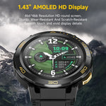 ساعة ذكية LEMFO Z1 بشاشة AMOLED 1.43 بوصة، شبكة 4G، أندرويد 8.1، 4GB+64GB، النسخة الأوراسية، 4GB+64GB