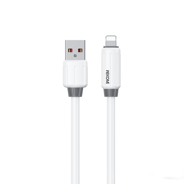 كابل بيانات شحن سريع WK WDC-27i من السيليكون الطبيعي المرن بطول 1 متر 12 واط USB إلى 8 دبابيس، WDC-27i
