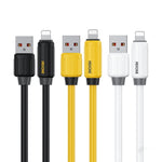 كابل بيانات شحن سريع WK WDC-27i من السيليكون الطبيعي المرن بطول 1 متر 12 واط USB إلى 8 دبابيس، WDC-27i