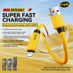 كابل بيانات شحن سريع WK WDC-27i من السيليكون الطبيعي المرن بطول 1 متر 12 واط USB إلى 8 دبابيس، WDC-27i