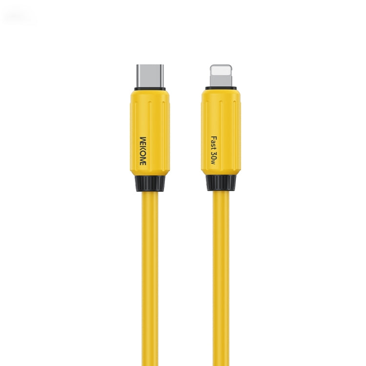 WK WDC-29 سيليكون أصلي مرن 1م PD30W كابل بيانات شحن سريع Type-C إلى 8 دبابيس، WDC-29