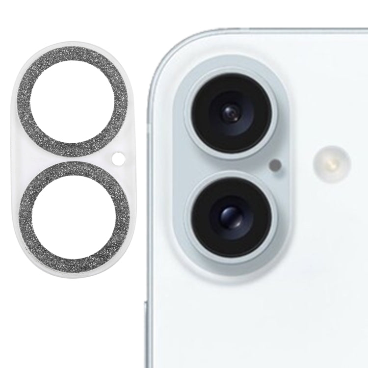 فيلم عدسة كاميرا من الزجاج المقسى مع خاتم لامع، لهواتف iPhone 17، iPhone 16 Pro / 16 Pro Max، iPhone 16 / 16 Plus