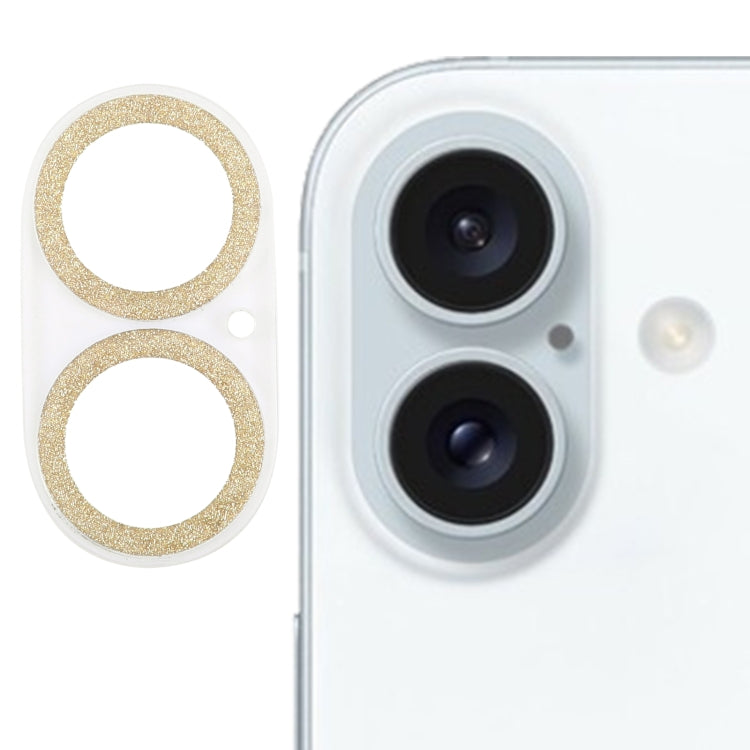 فيلم عدسة كاميرا من الزجاج المقسى مع خاتم لامع، لهواتف iPhone 17، iPhone 16 Pro / 16 Pro Max، iPhone 16 / 16 Plus