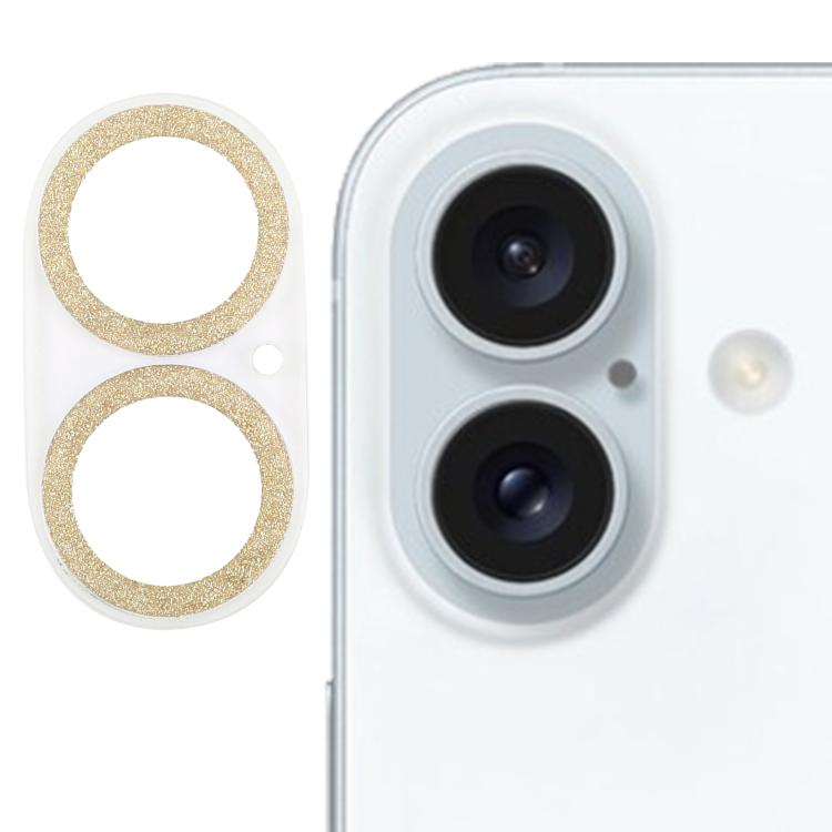 فيلم عدسة كاميرا من الزجاج المقسى مع خاتم لامع، لهواتف iPhone 17، iPhone 16 Pro / 16 Pro Max، iPhone 16 / 16 Plus
