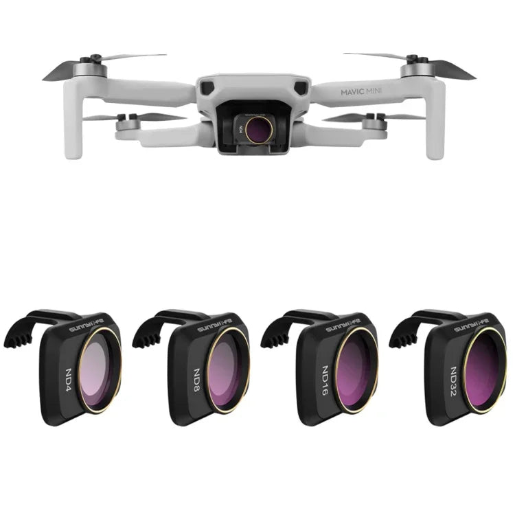 فلتر عدسة طائرة بدون طيار 4 في 1 من Sunnylife MM-FI9256 لطائرة DJI Mavic mini، ND4+ND8+ND16+ND32