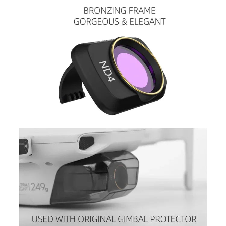 فلتر عدسة طائرة بدون طيار 4 في 1 من Sunnylife MM-FI9256 لطائرة DJI Mavic mini، ND4+ND8+ND16+ND32