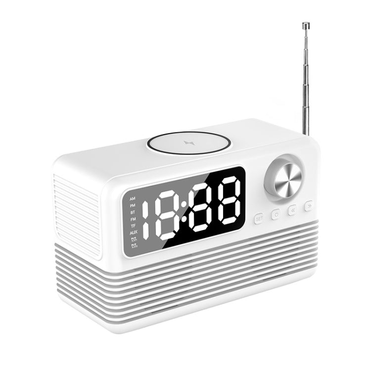 مكبر صوت بلوتوث 5.3 مع ساعة منبه LED وعرض موسيقى وراديو BT509